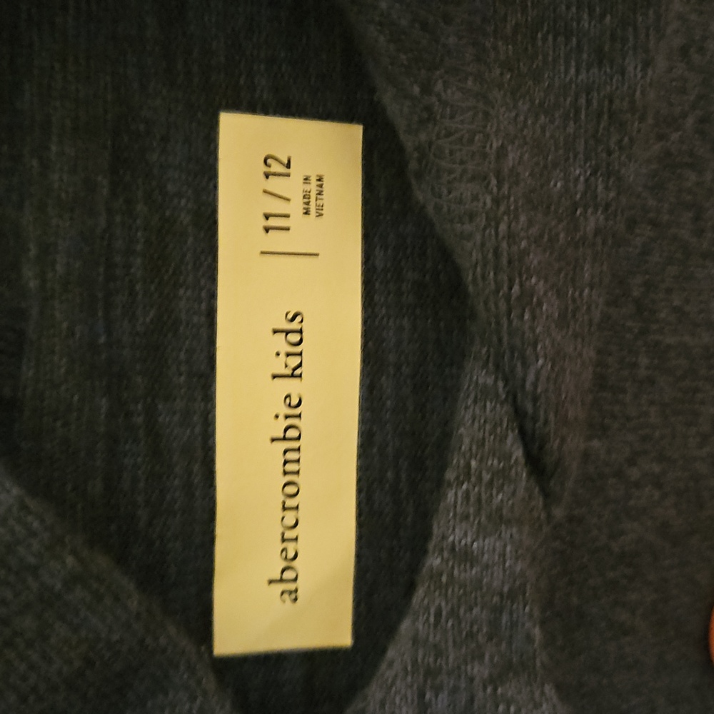 11/12 Abercrombie & Fitch Kids Blue Hoodie Shirt Soft!! - Picture 3 of 3